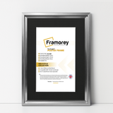 Silver Picture Frame Oslo Style Photo Frames With Black Mount