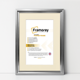 Silver Picture Frame Oslo Style Photo Frames With Ivory Mount
