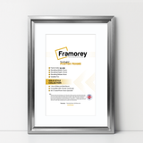 Silver Picture Frame Oslo Style Photo Frames With White Mount
