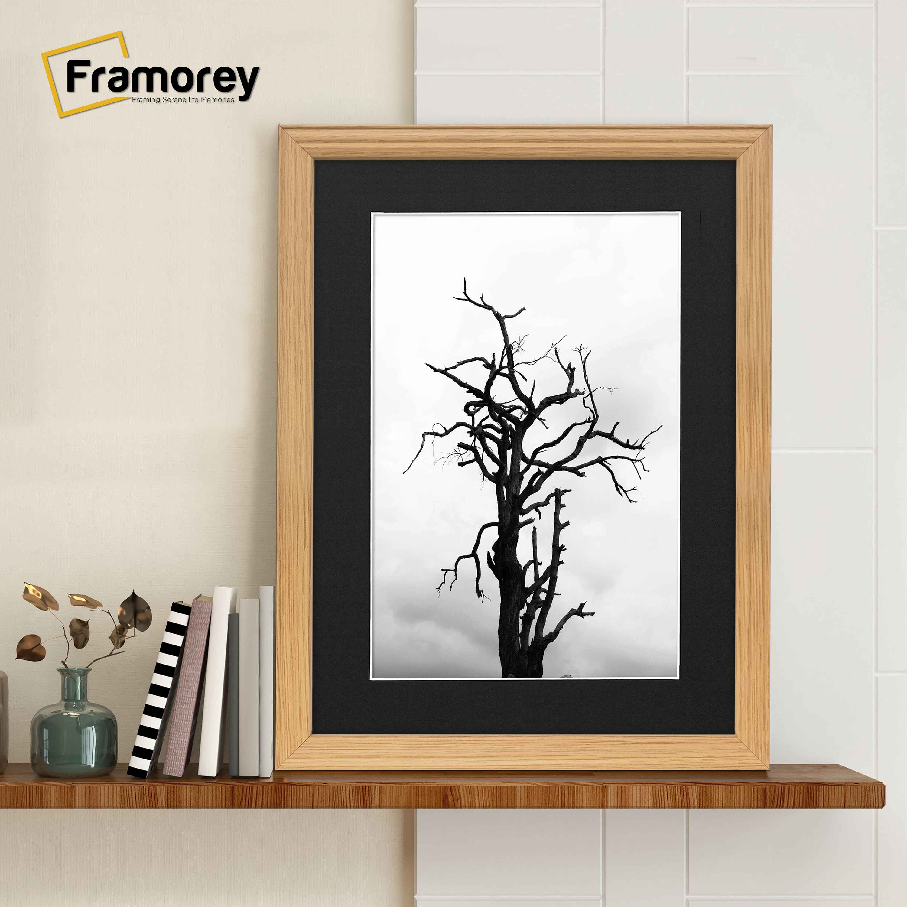 Preserve Your Memories with LW oak with Black Mount Frames