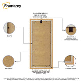 Flat Panoramic Oak Photo Frame Wall Art Poster Frame With Ivory Mount