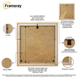 Square Oak Backside View Photo Frame Highlighting its features