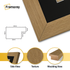 close view of oak Photo frame featuring side view texture and molding view