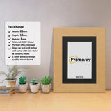 Oak Picture Frame with Black mount Poster Frame with some detail on its measurement.