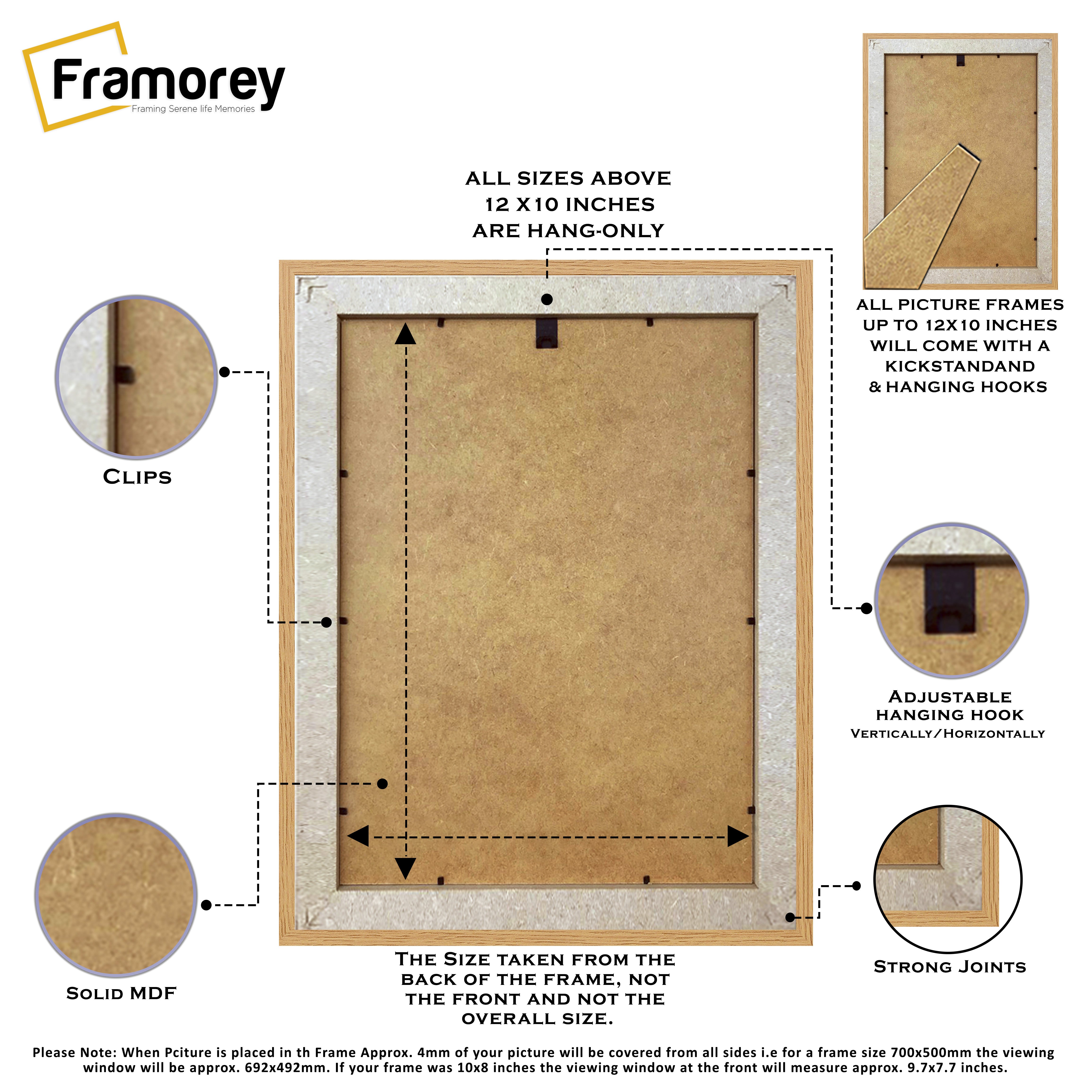 Oak Picture Frames Handmade Wooden Effect Frames With White Mount