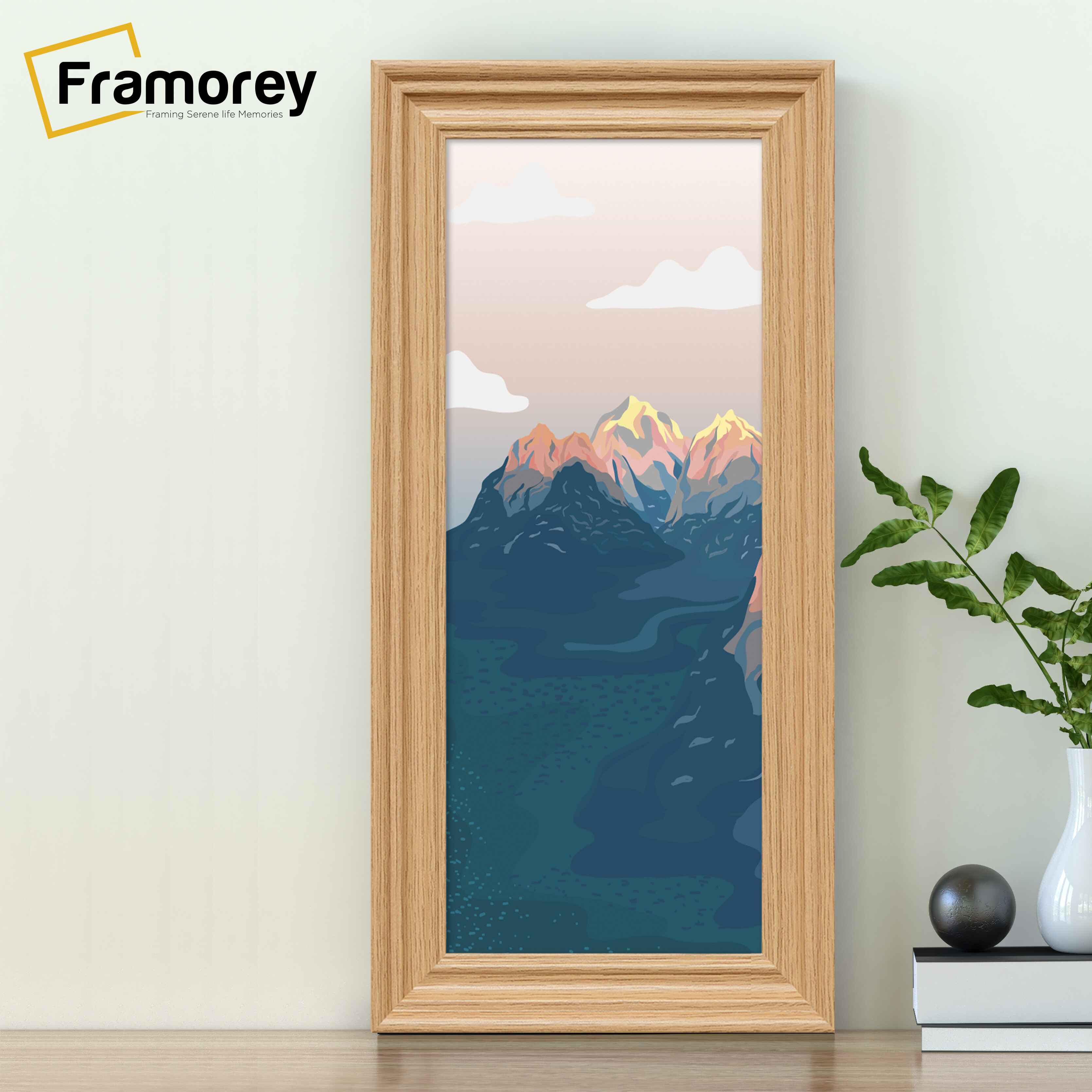 Swept Style Panoramic Oak Picture Frame Wall Décor Photo Frame