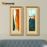 Panorama Style Oak Oslo Picture Frames With Ivory Mount