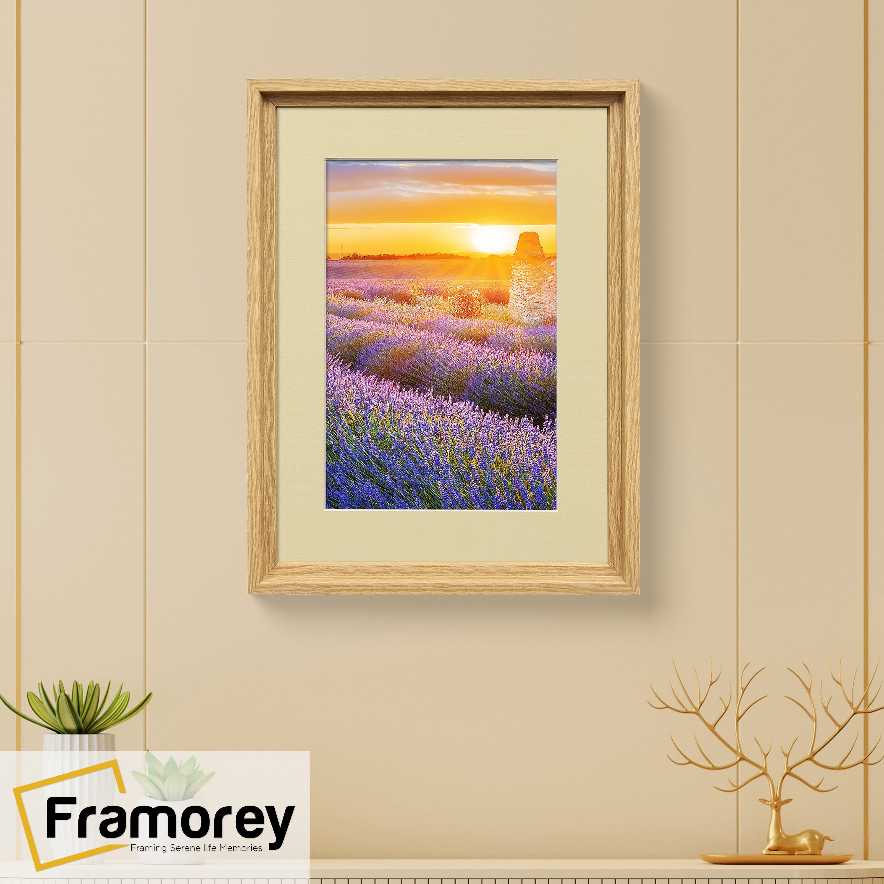 Oak Picture Frame Oslo Style Photo Frames With Ivory Mount