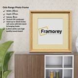 Square Size Oak Oslo Photo Frames Wall Art Frames With Ivory Mount