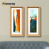 Panorama Style Oak Oslo Picture Frames With White Mount