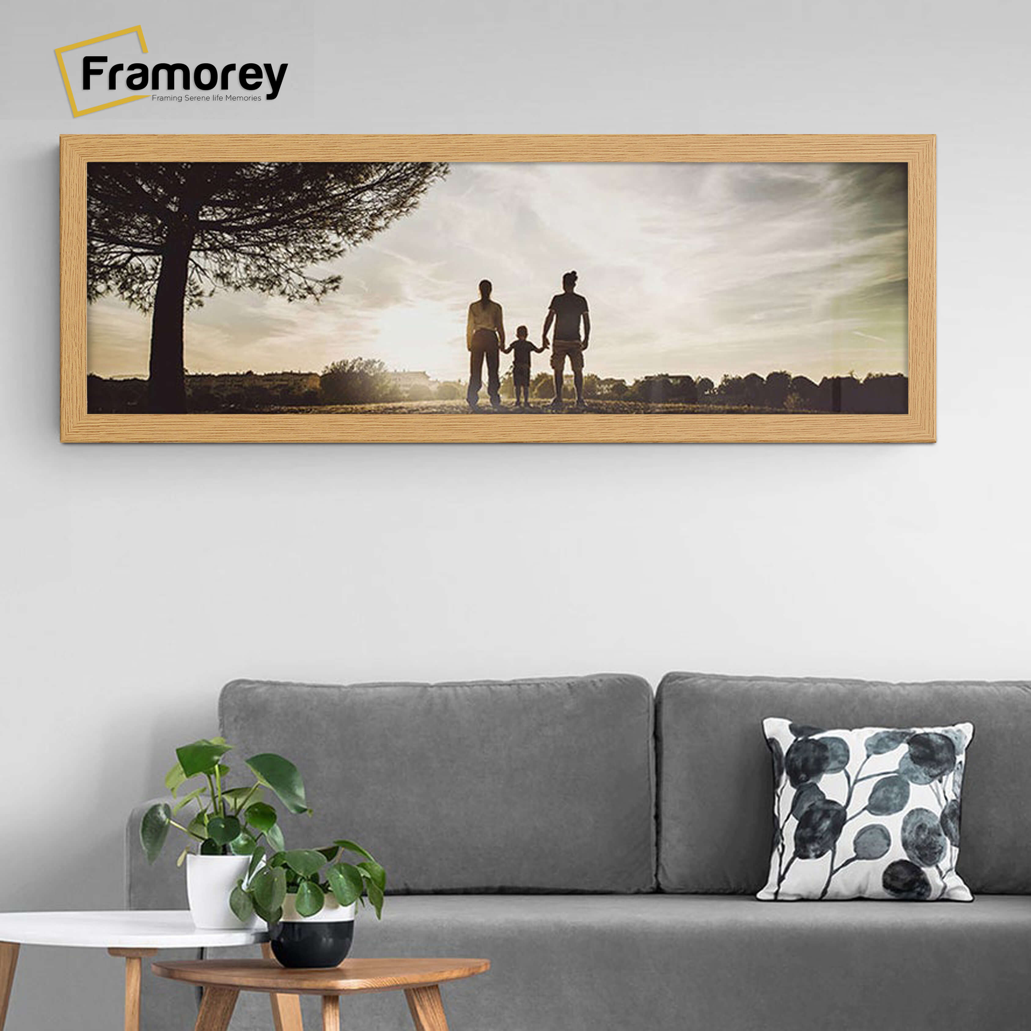 Panoramic Size Oak Picture Frames Wall Art Frame