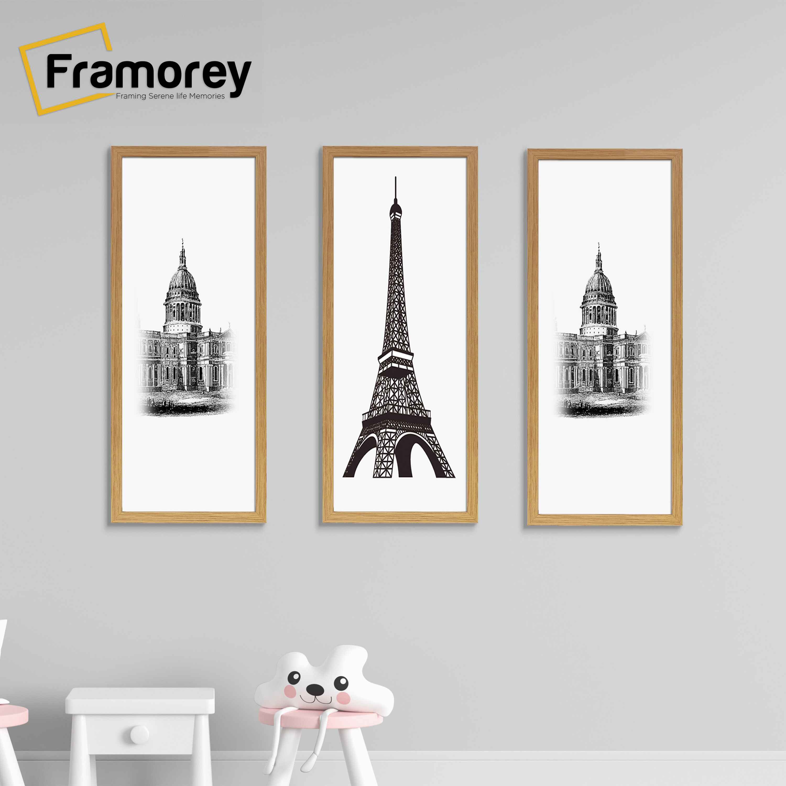 Thin Matt Oak Panoramic Picture Frame Poster Frames