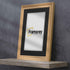 Swept Style Oak Picture Frame Wall Décor Photo Frame With Black Mount