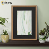 Oak Minimalist Picture Frame Wall Art Frame With Black Mount