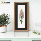 Oak Minimalist Panorama Style Picture Frame Photo Frame With Black Mount