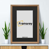 Oak Minimalist Picture Frame Wall Art Frame With Black Mount