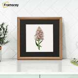 Square Size Oak Minimalist Photo Frame With Black Mount