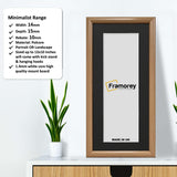 Oak Minimalist Panorama Style Picture Frame Photo Frame With Black Mount