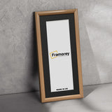 Oak Minimalist Panorama Style Picture Frame Photo Frame With Black Mount