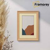 Swept Style Oak Picture Frame Wall Décor Photo Frame With Ivory Mount
