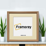 Square Size Oak Minimalist Photo Frame With Ivory Mount
