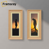 Swept Style Panoramic Oak Picture Frame Wall Frame With Ivory Mount