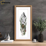 Oak Minimalist Panorama Style Picture Frame Photo Frame With White Mount