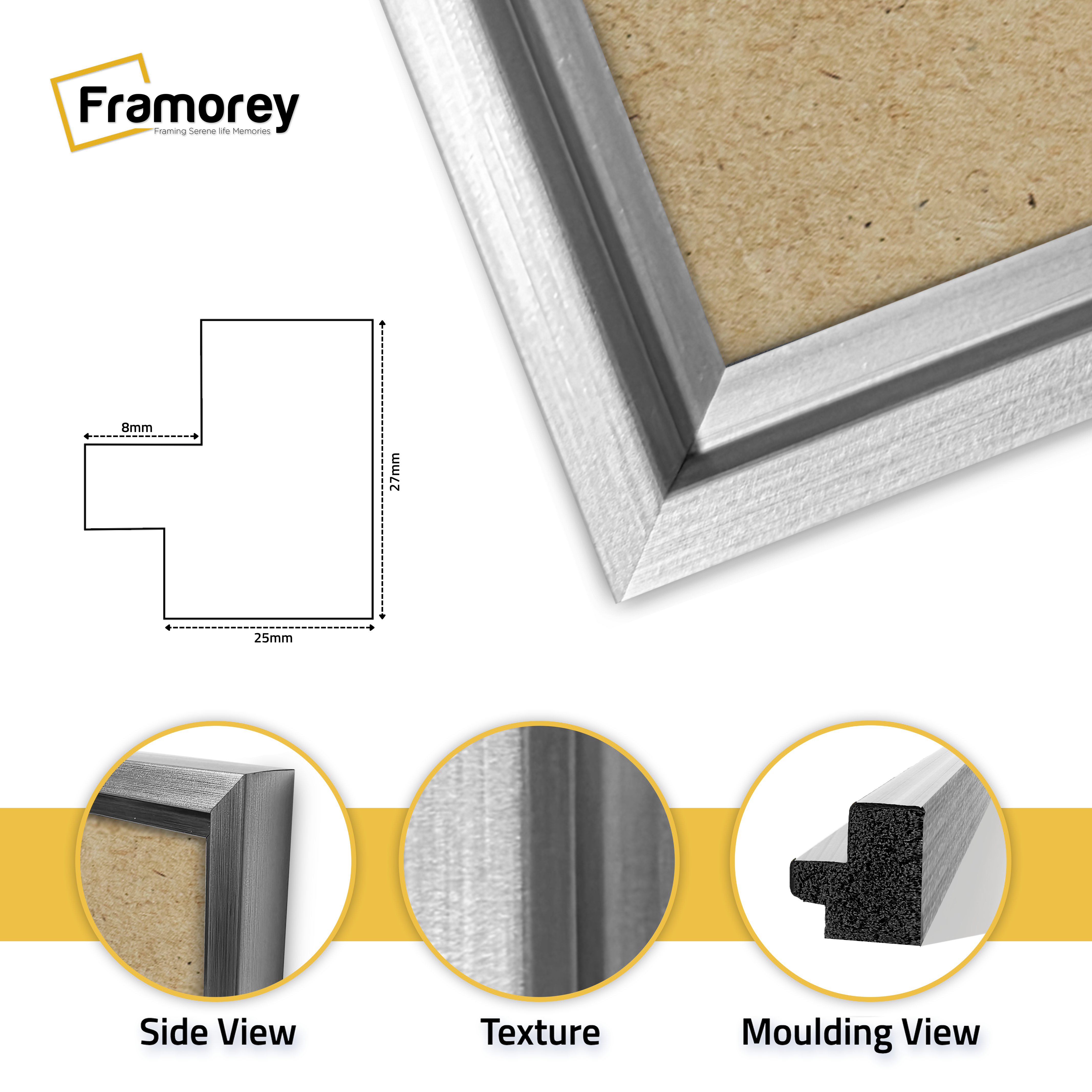 Silver Picture Frame Oslo Style Photo Frames Poster Frames