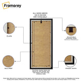  Panoramic Black Photo Frame Backside View Poster Frame Highlighting it's Features
