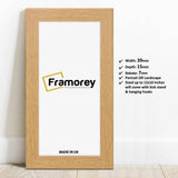 Panoramic Size Oak Photo Print Frames with some details.