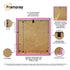 Square Size Thin Matt Pink Picture Frames With Ivory Mount