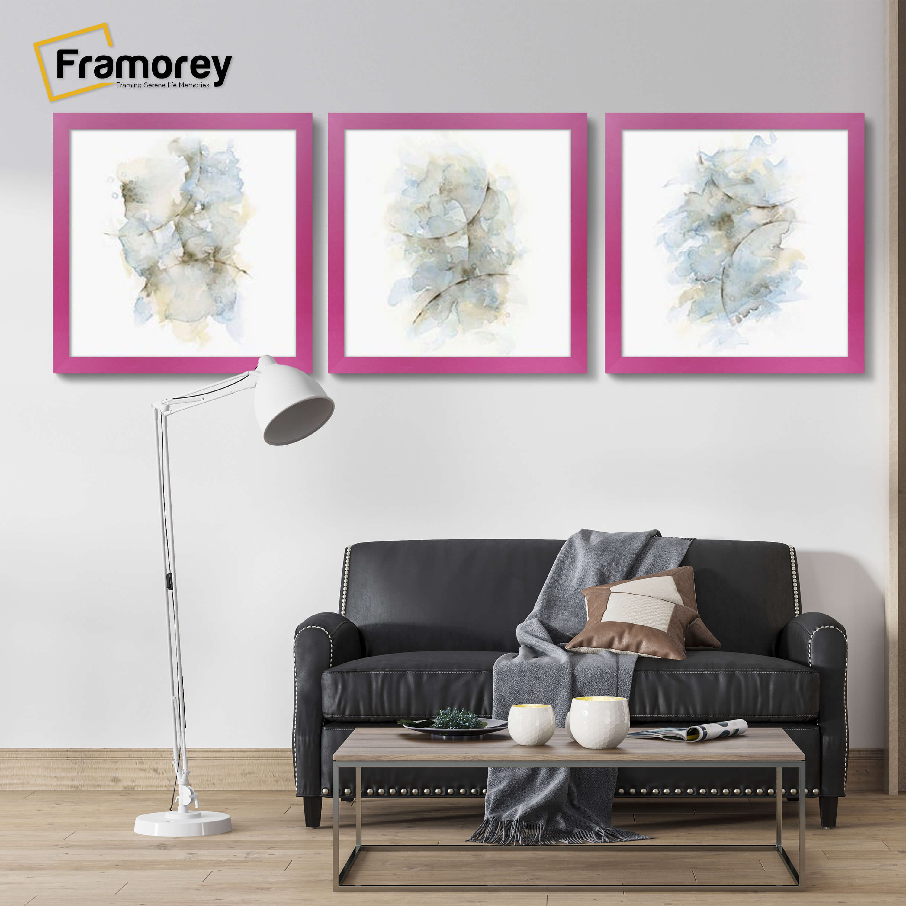 Square Size Pink Picture Frame Wall Décor Frames