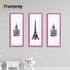 Thin Matt Panoramic Pink Picture Frames With White Mount