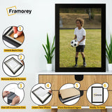 Step-by-step guide showing how to insert a photo into a Ash Black picture frame
