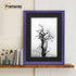 Antique Style Purple Picture Frame Wall Art Photo Frame With Black Mount