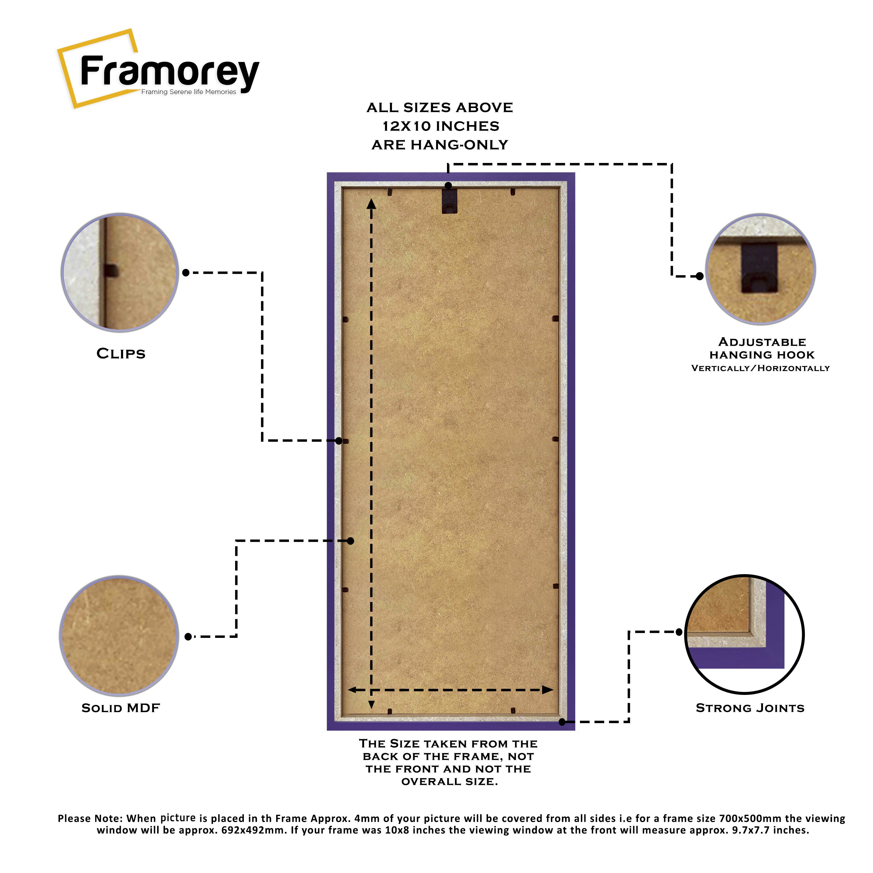 Thin Matt Panoramic Purple Picture Frame Poster Frames