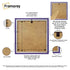 Antique Style Square Purple Picture Frame Wall Art Photo Frame With Ivory Mount