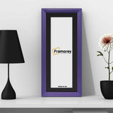 Antique Style Panoramic Purple Picture Frame Wall Art With Black Mount