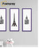 Thin Matt Panoramic Purple Picture Frames With White Mount