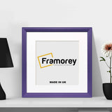 Antique Style Square Purple Picture Frame Wall Art Frame With White Mount