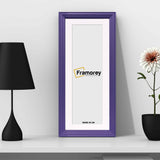 Antique Style Panoramic Size Purple Picture Frame with White Mount