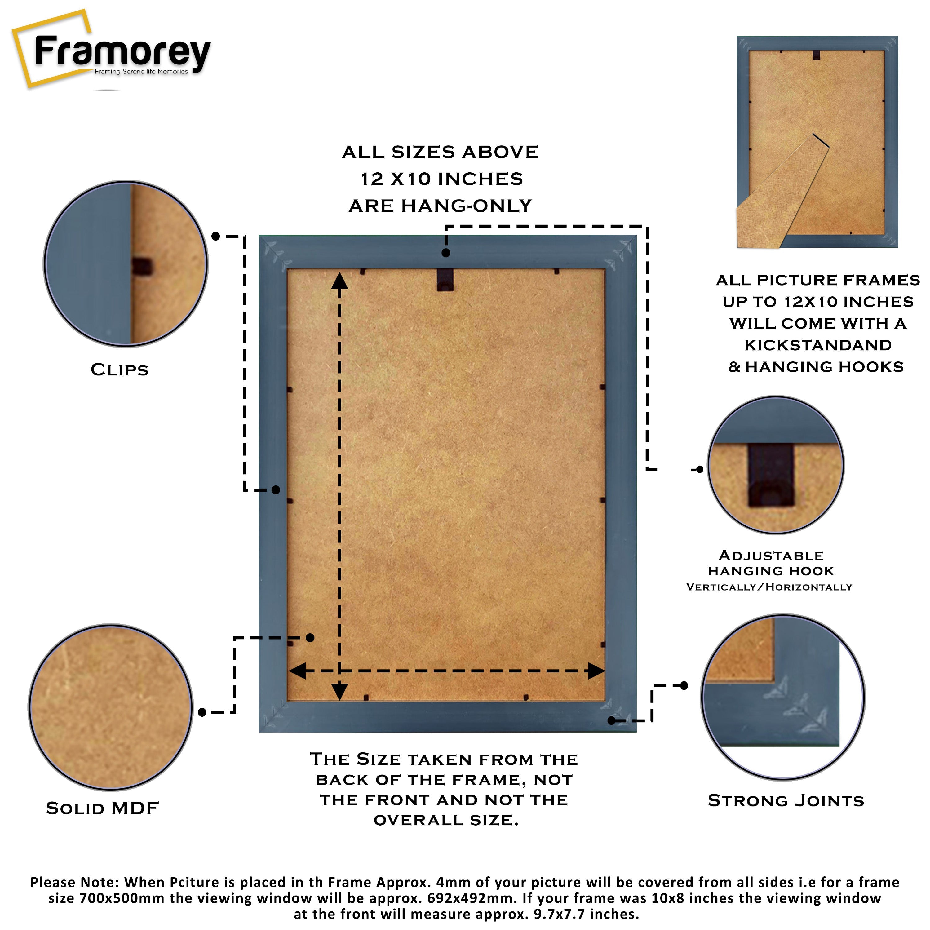 Gold Picture Frame Ornate Photo Frame Traditional Dahlia Poster Frame With White Mount with details on its separately define parts.