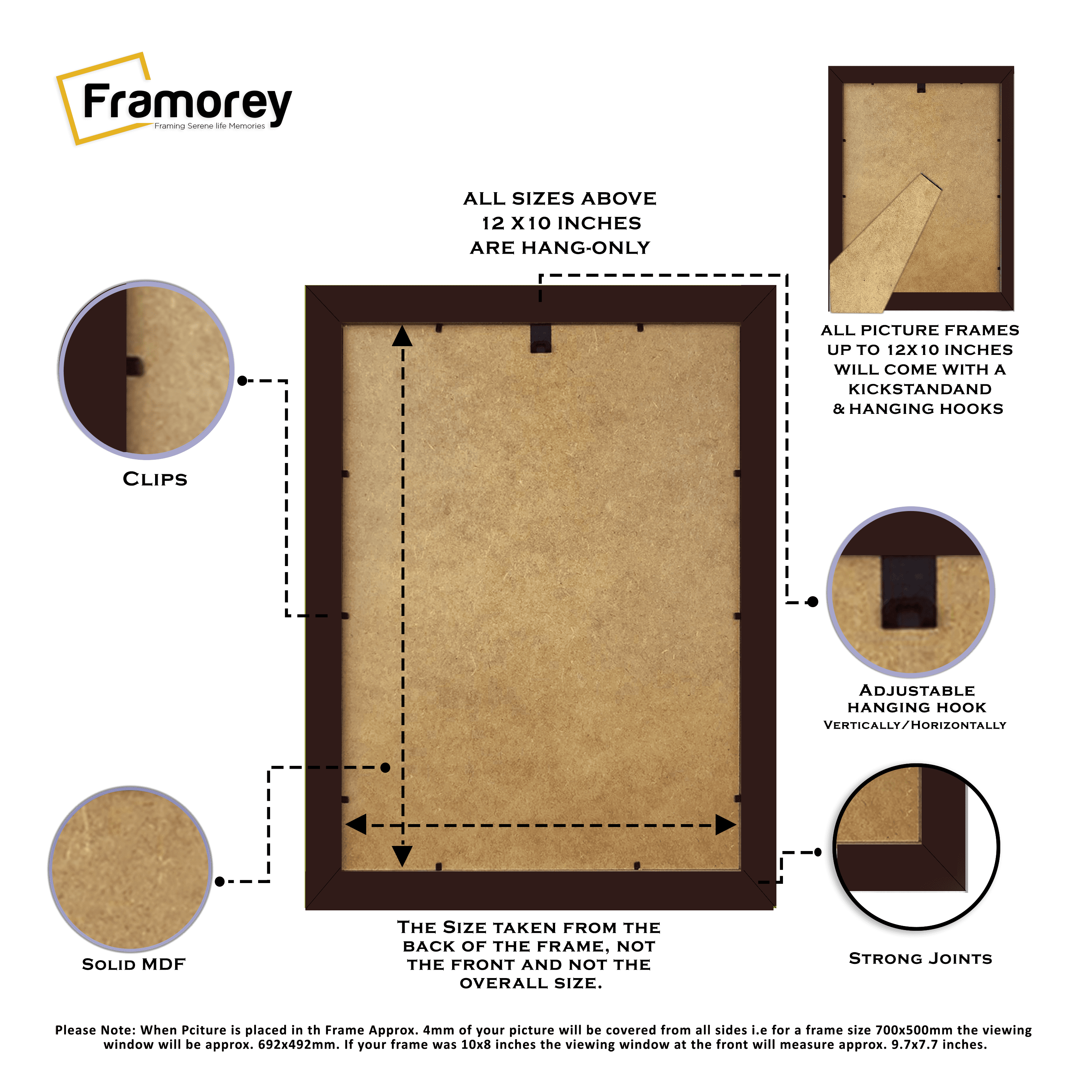 Mahogany Picture Frames with Black Mount