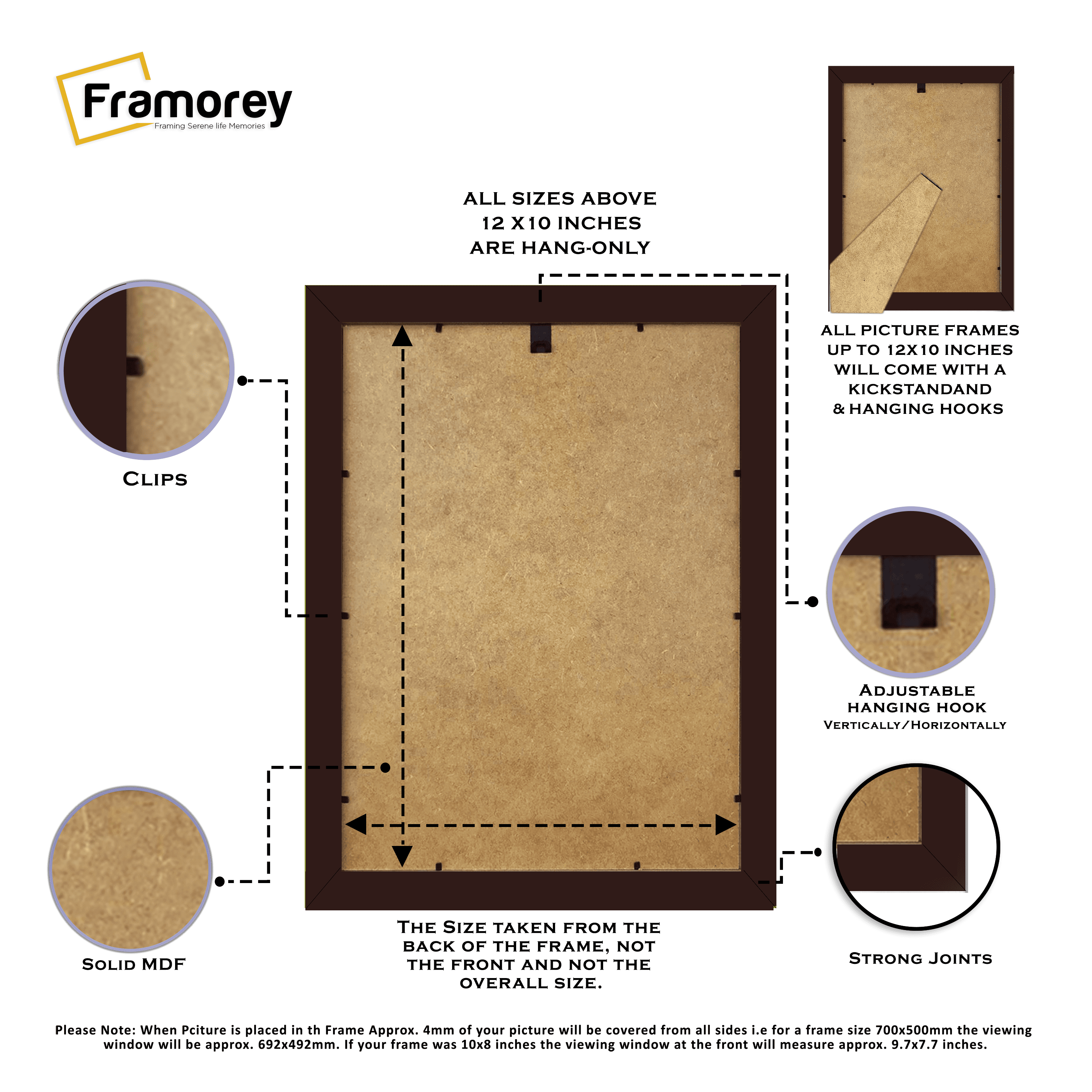 Mahogany Picture Frame With Ivory Mount