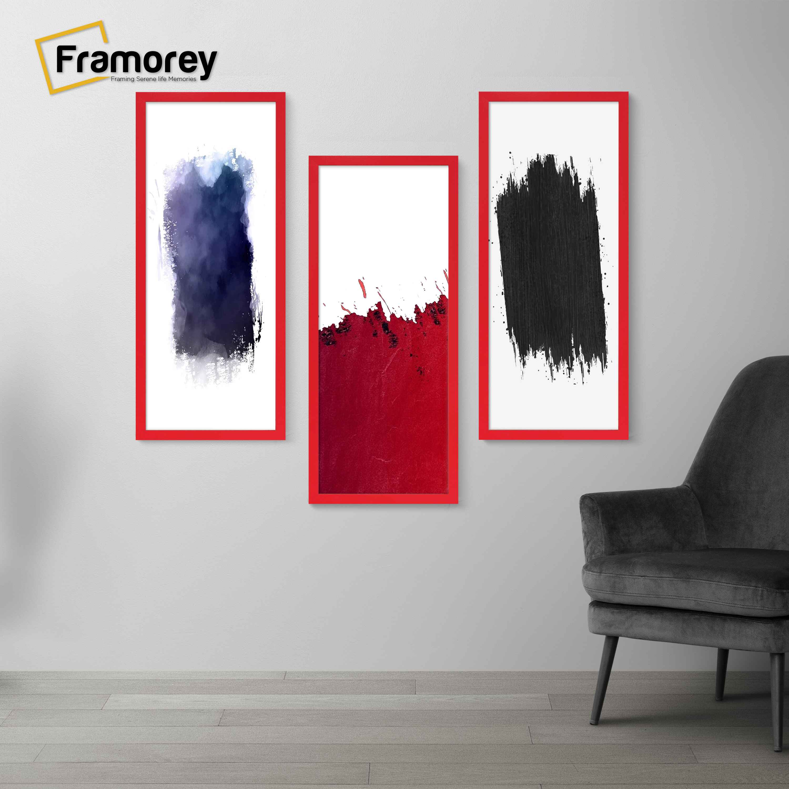 Thin Matt Red Panoramic Picture Frame Poster Frames