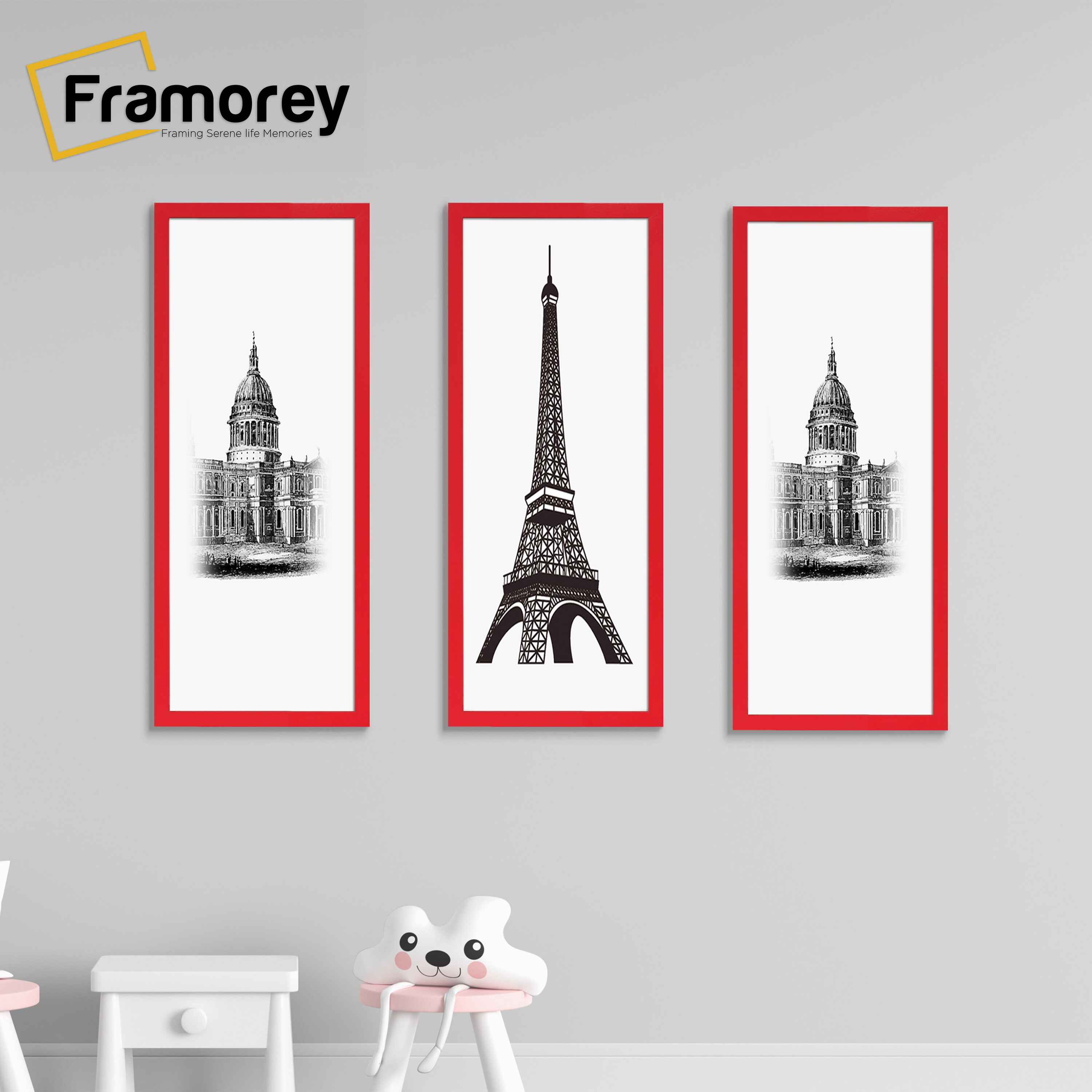 Thin Matt Red Panoramic Picture Frame Poster Frames