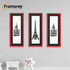 Thin Matt Panoramic Red Picture Frames With Black Mount