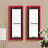 Thin Matt Panoramic Red Picture Frames With Black Mount