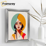 Silver Photo Frame Reverse Style Poster Frame hanging on a wall