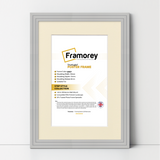 Step Style Grey Picture Frame Wall Art Poster Frame With Ivory Mount